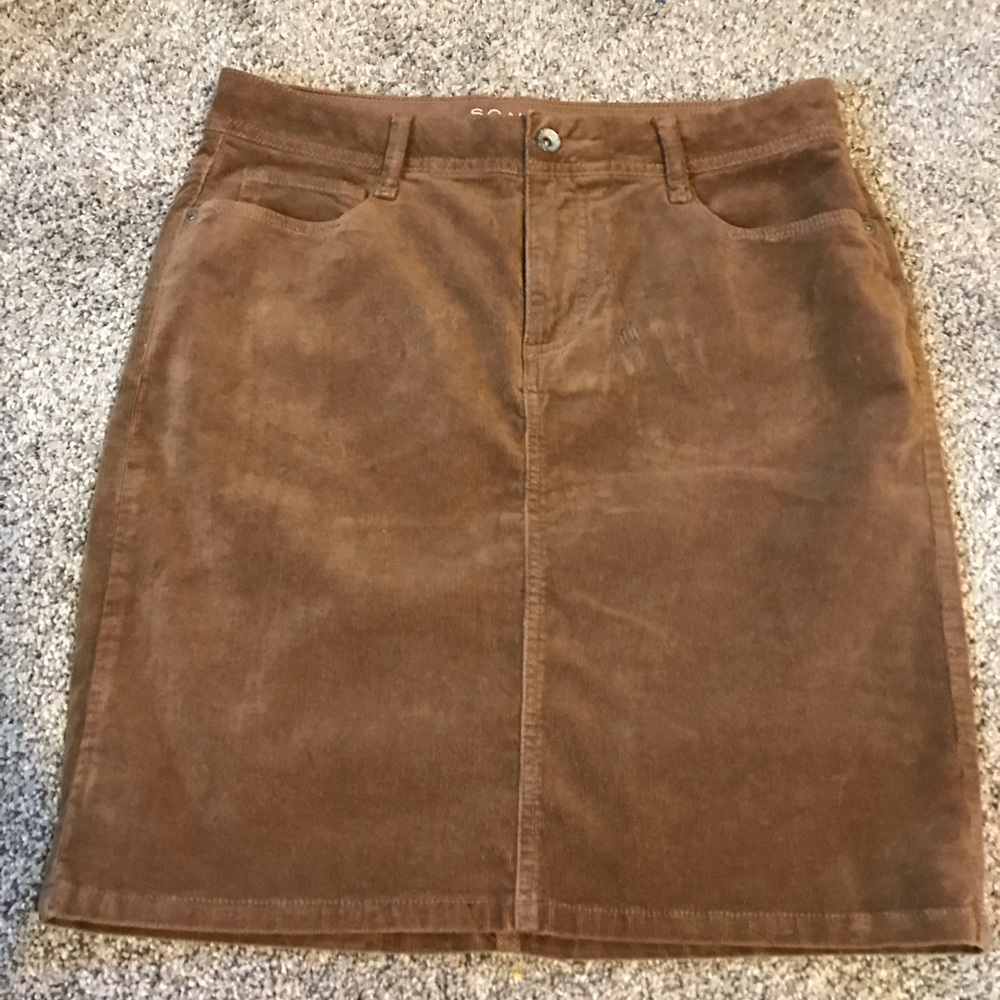 Sonoma Brown Corduroy Skirt